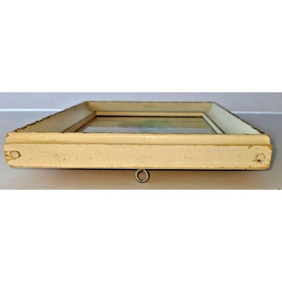 Praying Child with Puppy Vintage Framed Art Card 1958 Issue Donald Art Company - Picture 5 of 6